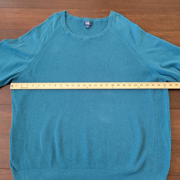 Cutter & Buck Men's Lakemont Mixed Stitch Crew Long Sleeve Sweater Size 3XB Blue - Picture 7 of 10